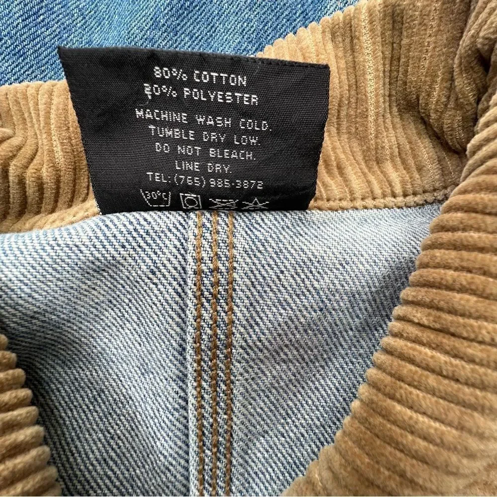 SW Shirt Wurks Hand Appliqué Outdoor Denim Jacket Sz M